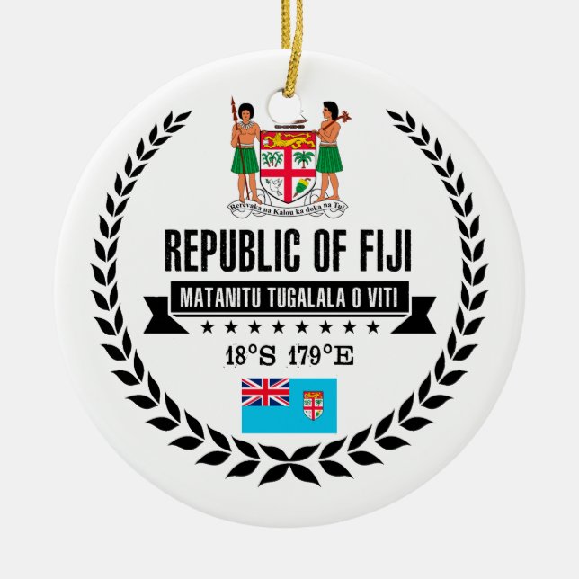 Fiji Ceramic Ornament (Front)