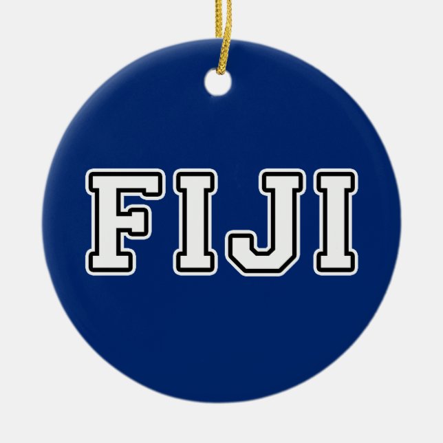 Fiji Ceramic Tree Decoration (Front)