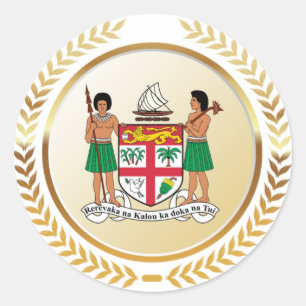 Fiji Coat of Arms Classic Round Sticker