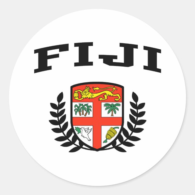 Fiji Coat of Arms Classic Round Sticker (Front)