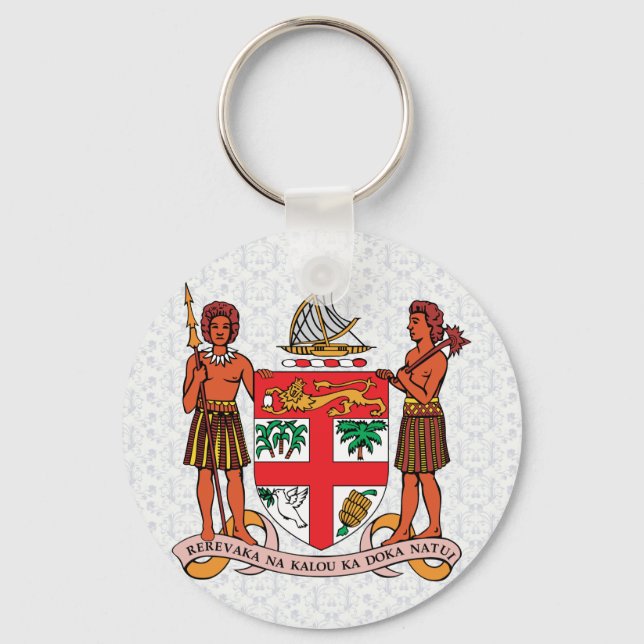 Fiji Coat of Arms detail Key Ring (Front)