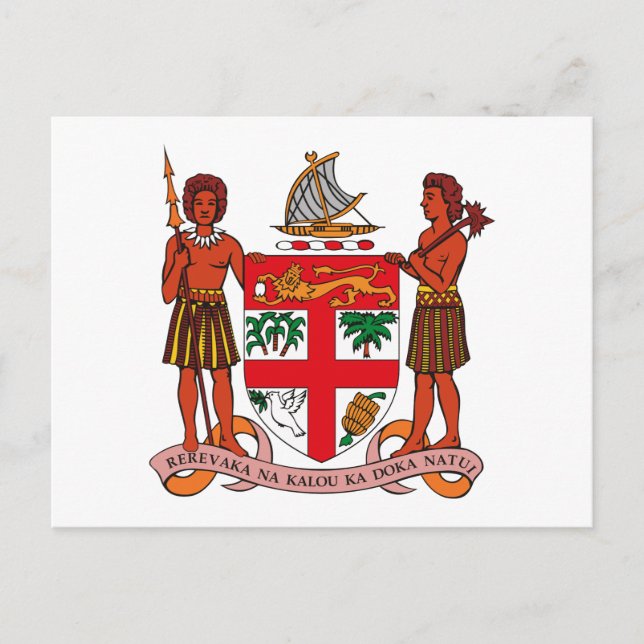 Fiji Coat of Arms Postcard (Front)