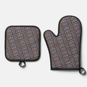 Fiji Exotic Island Tapacloth Kitchen Mitt Set