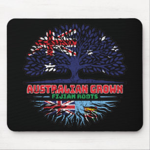 Fiji Fijian Australian Australia Tree Roots Flag Mouse Pad