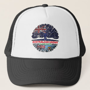 Fiji Fijian Australian Australia Tree Roots Flag Trucker Hat