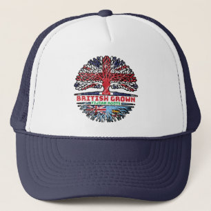 Fiji Fijian Uk United Kingdom British Tree Roots Trucker Hat