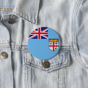 Fiji flag 7.5 cm round badge