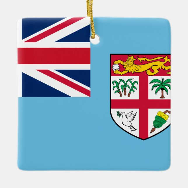Fiji Flag Ceramic Ornament (Front)