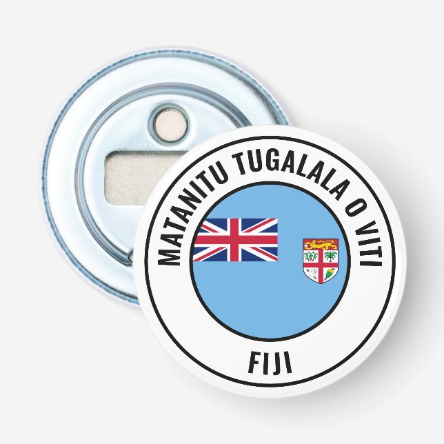 Fiji Flag Gorgeous Patriotic Bottle Opener (Front)