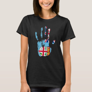 Fiji Flag Hand Men Women Kids T-Shirt