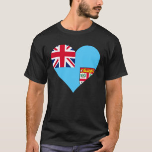 Fiji Flag Heart Fiji  Love Fiji T-Shirt