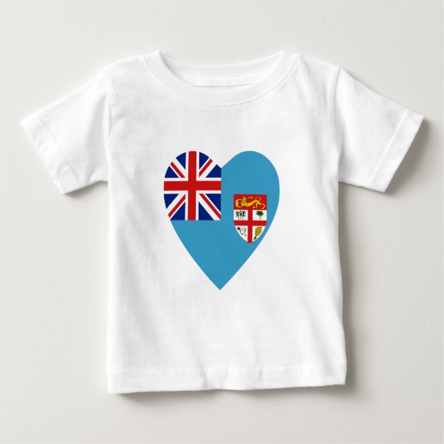 Fiji Flag Heart T-Shirt (Front)