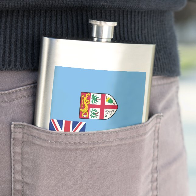 Fiji flag hip flask (In Situ)