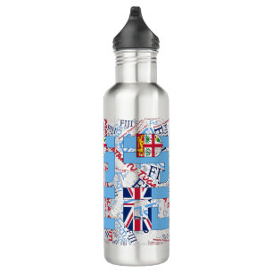 Fiji Flag Patriotic 710 Ml Water Bottle