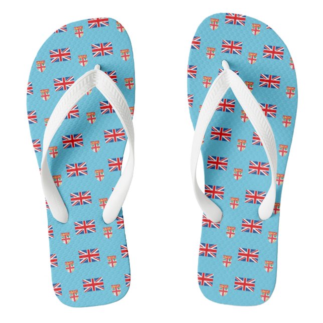 Fiji Flag --.png Thongs (Footbed)