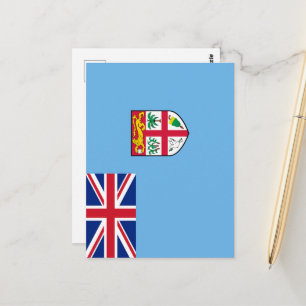Fiji flag postcard