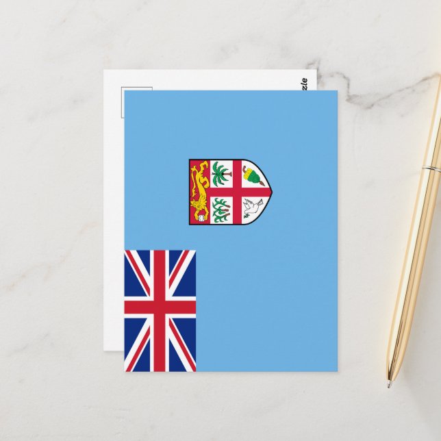 Fiji flag postcard (Front/Back In Situ)