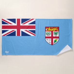 Fiji Flag Splendid Patriotic Beach Towel