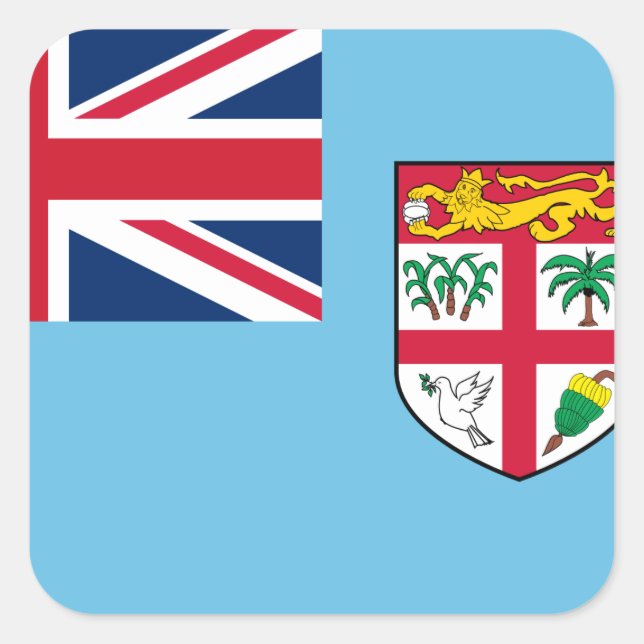 Fiji Flag Square Sticker (Front)