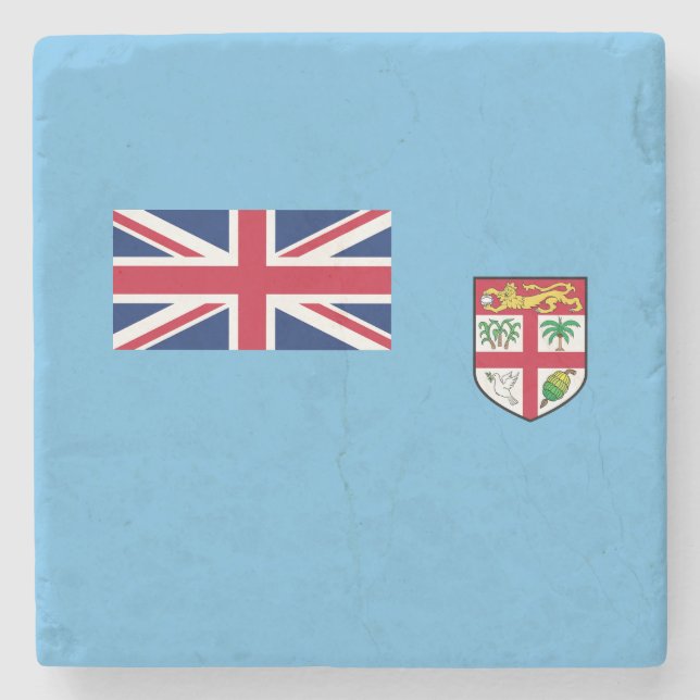 Fiji Flag Stone Coaster (Front)