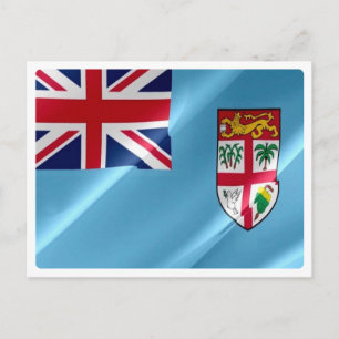Fiji -  Flag Waving - Postcard