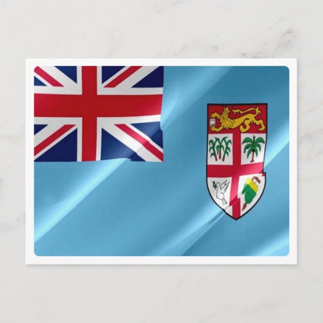 Fiji -  Flag Waving - Postcard (Front)