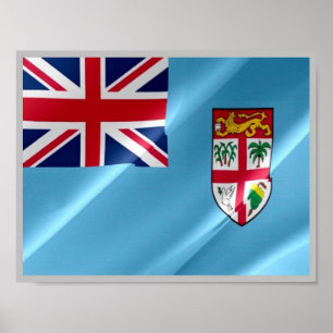 Fiji - Flag Waving - Poster
