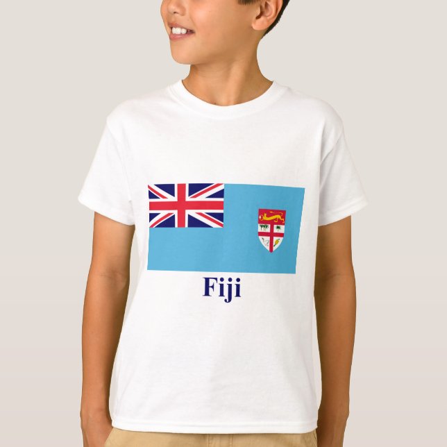 Fiji Flag with Name T-Shirt (Front)