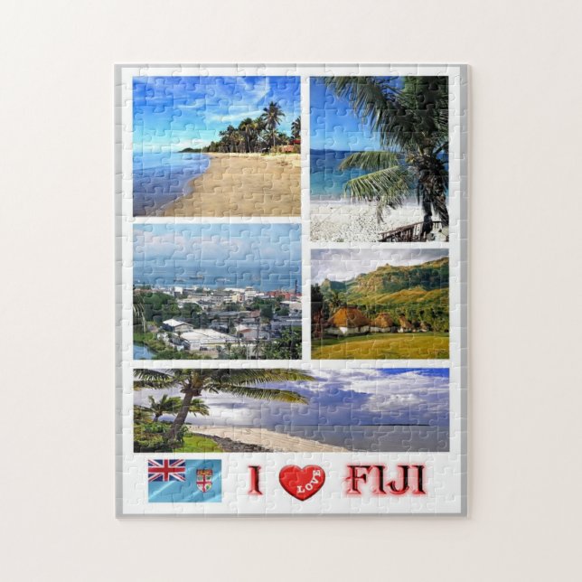 Fiji -  I Love - Jigsaw Puzzle (Vertical)