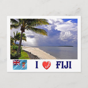 Fiji -  I Love - Postcard