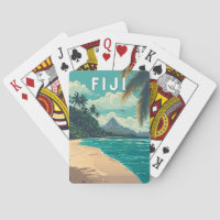 Fiji Illustration Travel Art Vintage
