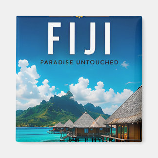 🏝️ Fiji Island Paradise Luxury Travel Decor 🌊 Magnet