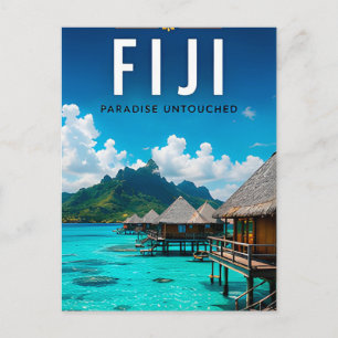 🏝️ Fiji Island Paradise Luxury Travel Decor 🌊 Postcard