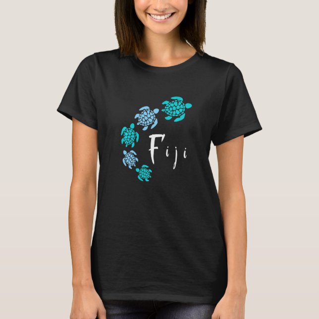 Fiji Islands Blue Turtle Fiji T-Shirt (Front)