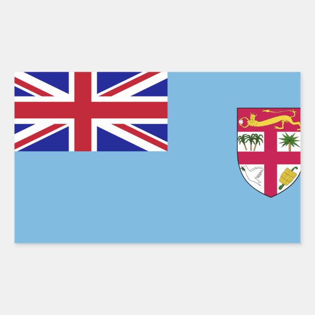 Fiji Islands Flag Rectangular Sticker (Front)