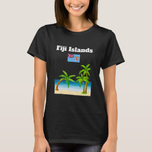Fiji Islands Lover Travel Souvenir Fijian Flag Vac T-Shirt
