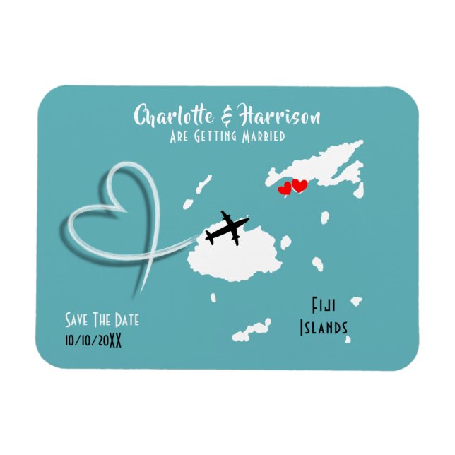 Fiji Islands Wedding Destination Save The Date Magnet (Horizontal)