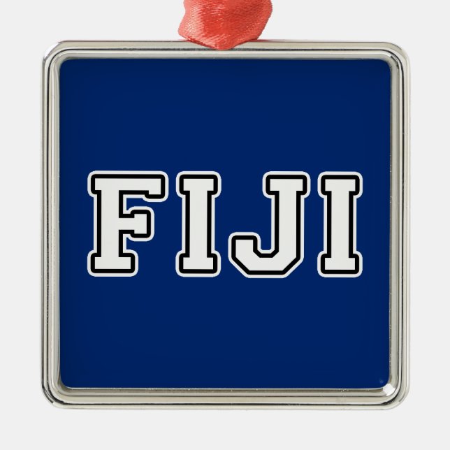 Fiji Metal Ornament (Front)