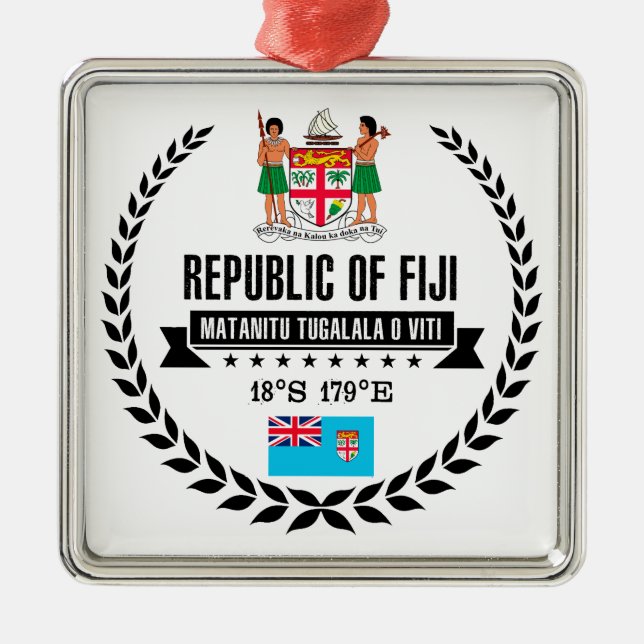 Fiji Metal Tree Decoration (Front)
