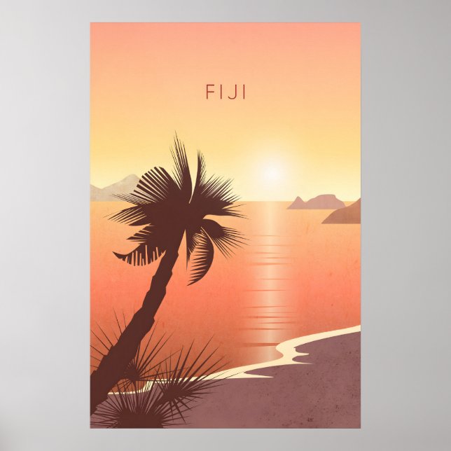 Fiji Minimal Travel Poster (Front)