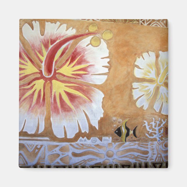 Fiji, mural art. magnet (Front)