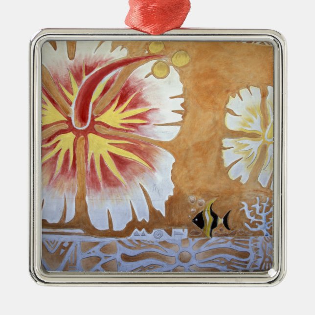 Fiji, mural art. metal tree decoration (Front)