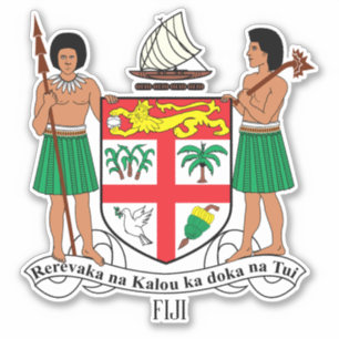 Fiji National Coat Of Arms Patriotic