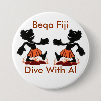 Fiji Native, Beqa Fiji, Dive With Al 7.5 Cm Round Badge