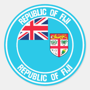 Fiji Round Emblem Classic Round Sticker