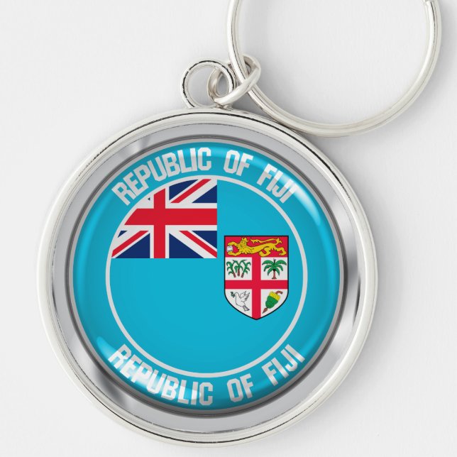 Fiji Round Emblem Key Ring (Front)