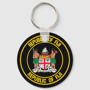 Fiji Round Emblem Key Ring