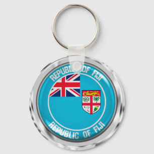 Fiji Round Emblem Key Ring
