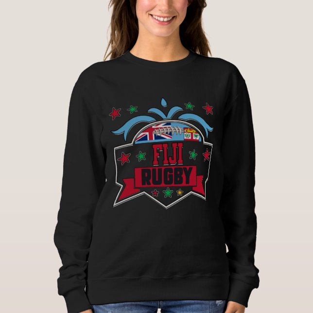 Fiji Rugby Sports Player  Fijian Fan Sweatshirt (Front)
