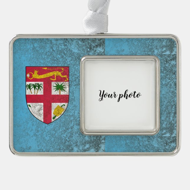 Fiji Silver Plated Framed Ornament (Front)